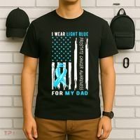 I Wear Light Blue For My Dad Prostate Cancer Awareness T-Shirt thumb 6