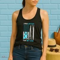 I Wear Light Blue For My Dad Prostate Cancer Awareness Women's Tank Top thumb 2