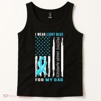I Wear Light Blue For My Dad Prostate Cancer Awareness Tank Top thumb 2