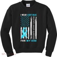 I Wear Light Blue For My Dad Prostate Cancer Awareness Kids Sweatshirt thumb 0