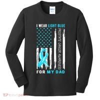 I Wear Light Blue For My Dad Prostate Cancer Awareness Kids Long Sleeve Shirt thumb 0