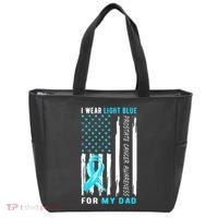 I Wear Light Blue For My Dad Prostate Cancer Awareness Tote Bag thumb 0