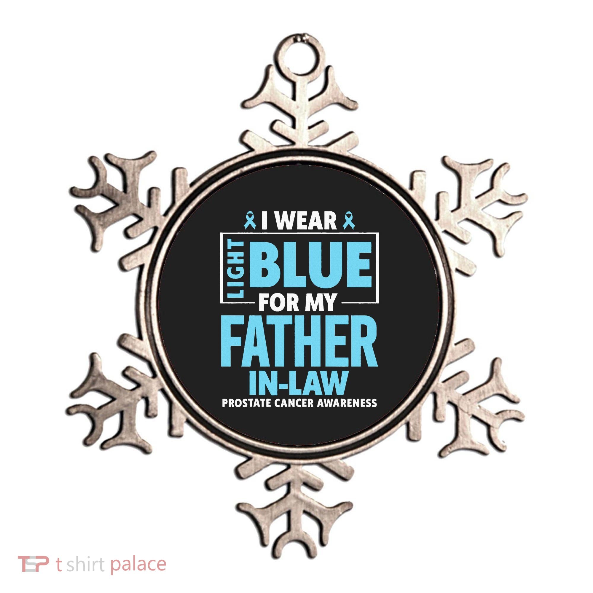 I Wear Light Blue For My Father In Law Prostate Cancer Ornament
