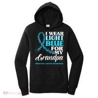 I Wear Light Blue For My Grandpa Prostate Cancer Awareness Women's Hoodie thumb 0