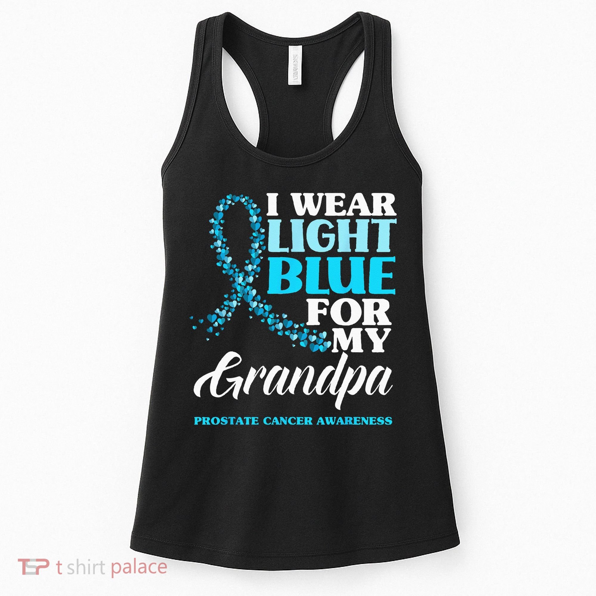 I Wear Light Blue For My Grandpa Prostate Cancer Awareness Women's Tank Top