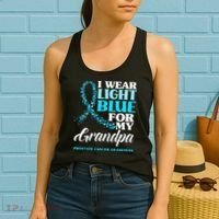 I Wear Light Blue For My Grandpa Prostate Cancer Awareness Women's Tank Top thumb 2
