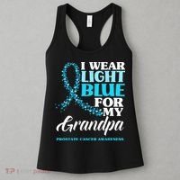 I Wear Light Blue For My Grandpa Prostate Cancer Awareness Women's Tank Top thumb 3