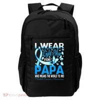 I Wear Light Blue For My Papa Prostate Cancer Awareness Backpack thumb 0