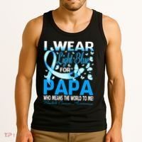 I Wear Light Blue For My Papa Prostate Cancer Awareness Tank Top thumb 3