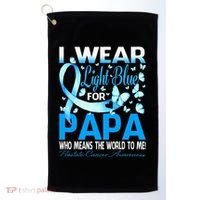 I Wear Light Blue For My Papa Prostate Cancer Awareness Golf Towel thumb 0