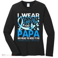 I Wear Light Blue For My Papa Prostate Cancer Awareness Women's Long Sleeve Shirt thumb 0