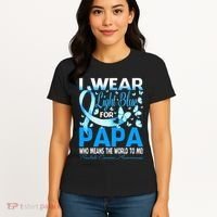 I Wear Light Blue For My Papa Prostate Cancer Awareness Women's T-Shirt thumb 4