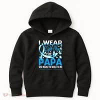 I Wear Light Blue For My Papa Prostate Cancer Awareness Kids Hoodie thumb 0