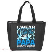 I Wear Light Blue For My Papa Prostate Cancer Awareness Tote Bag thumb 0