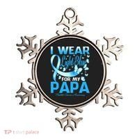 I Wear Light Blue For My Papa Prostate Cancer Awareness Ornament thumb 0