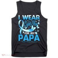 I Wear Light Blue For My Papa Prostate Cancer Awareness Tank Top thumb 0