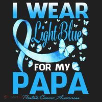 I Wear Light Blue For My Papa Prostate Cancer Awareness Golf Towel thumb 3