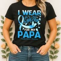 I Wear Light Blue For My Papa Prostate Cancer Awareness Women's T-Shirt thumb 2