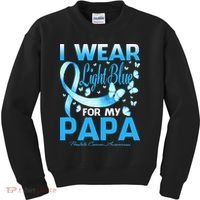 I Wear Light Blue For My Papa Prostate Cancer Awareness Kids Sweatshirt thumb 0