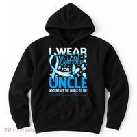 I Wear Light Blue For My Uncle Prostate Cancer Awareness Hoodie thumb 0