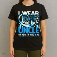 I Wear Light Blue For My Uncle Prostate Cancer Awareness T-Shirt thumb 4