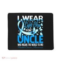 I Wear Light Blue For My Uncle Prostate Cancer Awareness Mousepad thumb 0