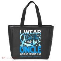 I Wear Light Blue For My Uncle Prostate Cancer Awareness Tote Bag thumb 0