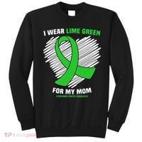 I Wear Lime Green For My Mom Lymphoma Cancer Awareness Sweatshirt thumb 0