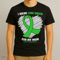 I Wear Lime Green For My Mom Lymphoma Cancer Awareness T-Shirt thumb 3