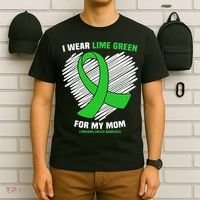 I Wear Lime Green For My Mom Lymphoma Cancer Awareness T-Shirt thumb 6