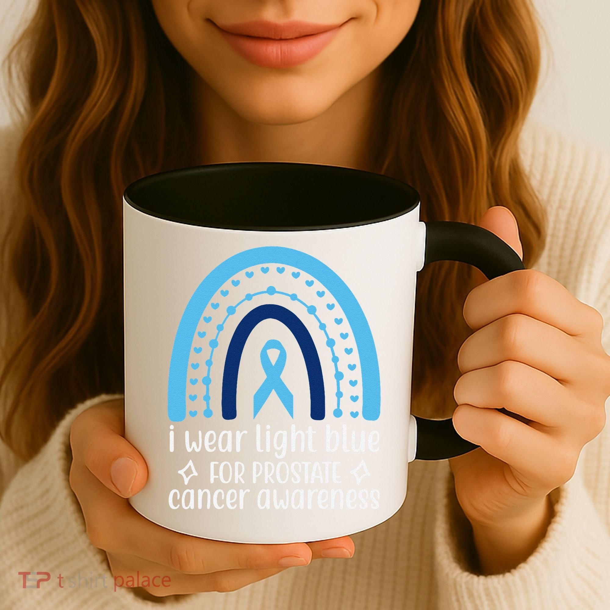 I Wear Light Blue For Prostate Cancer Awareness Coffee Mug