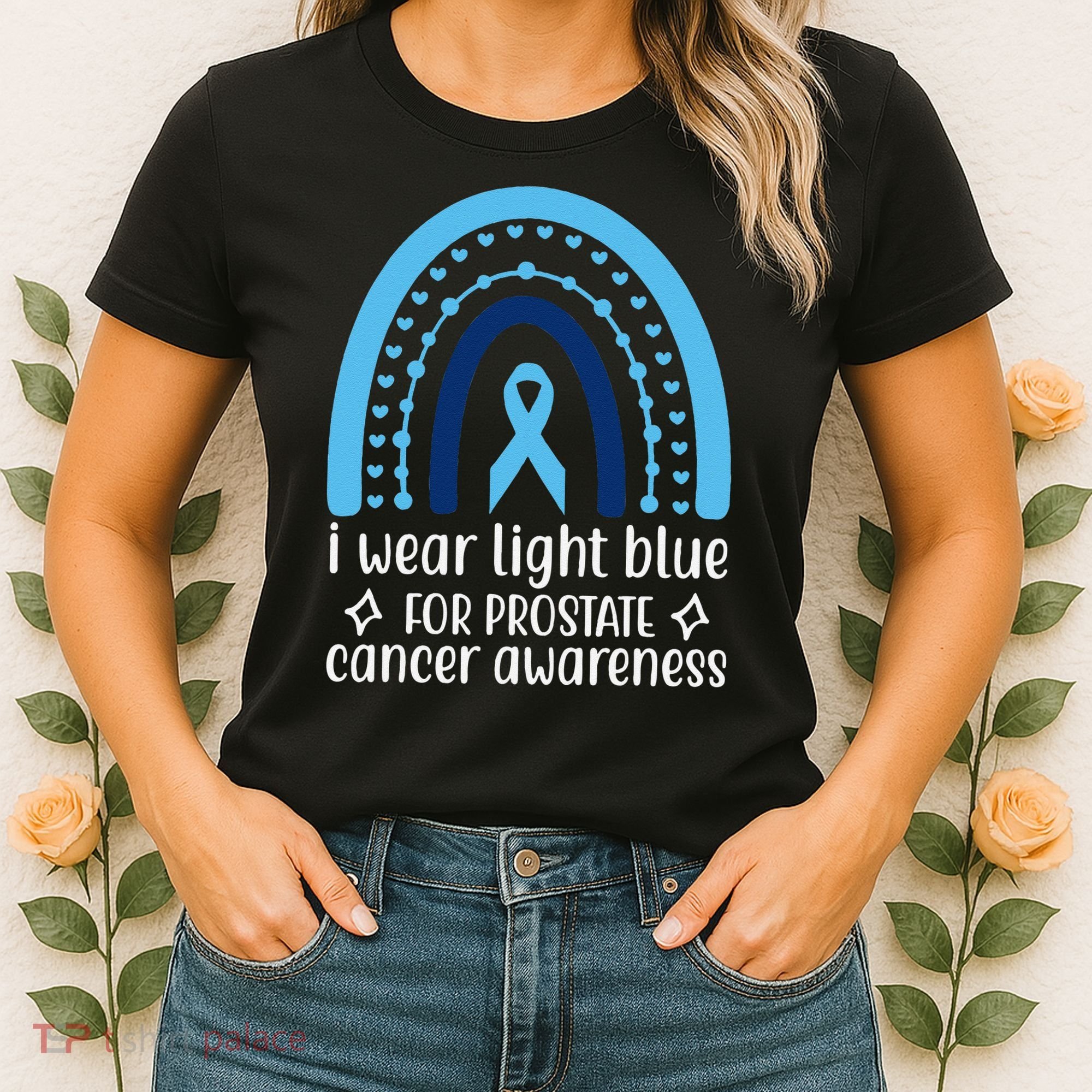 I Wear Light Blue For Prostate Cancer Awareness Women's T-Shirt