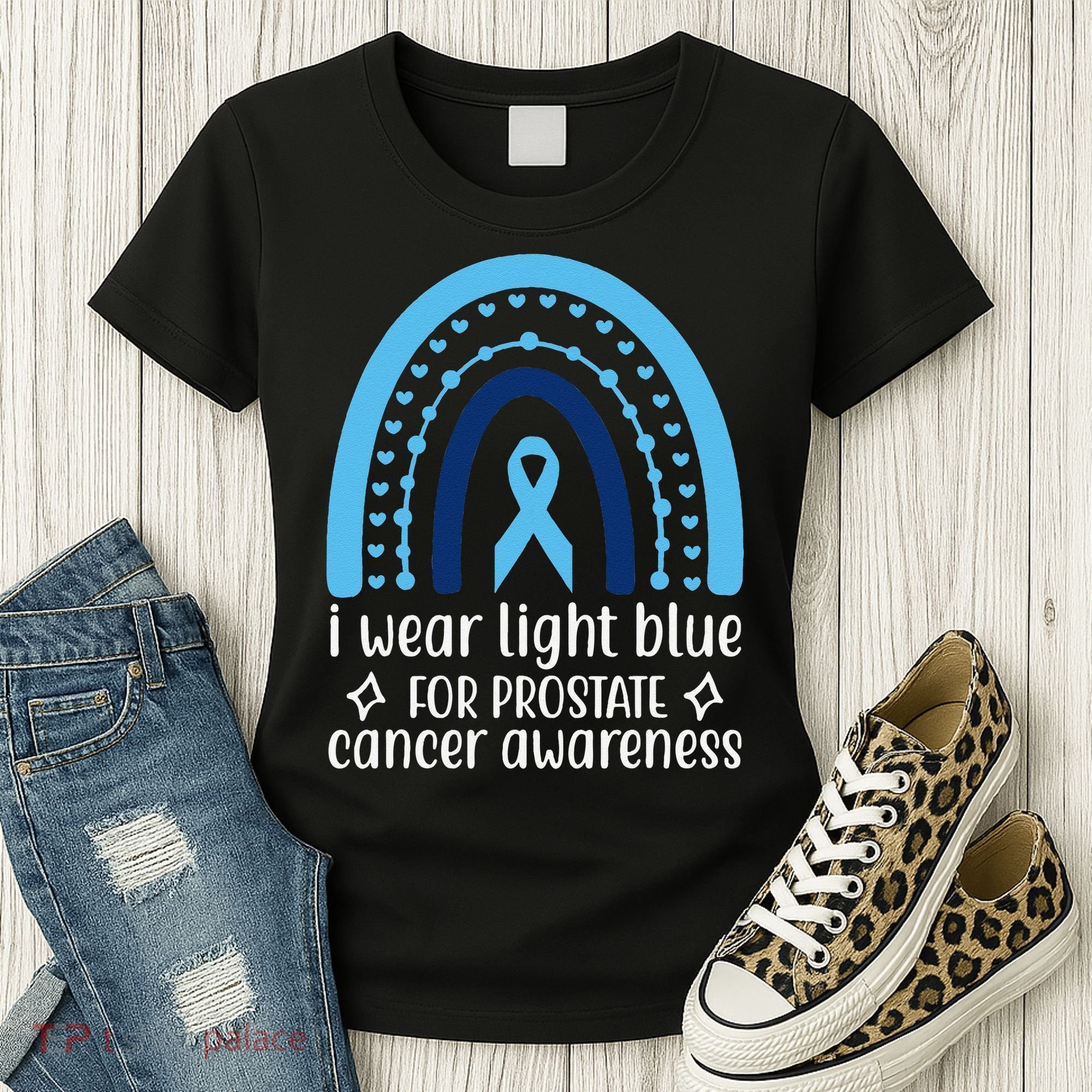 I Wear Light Blue For Prostate Cancer Awareness Women's T-Shirt