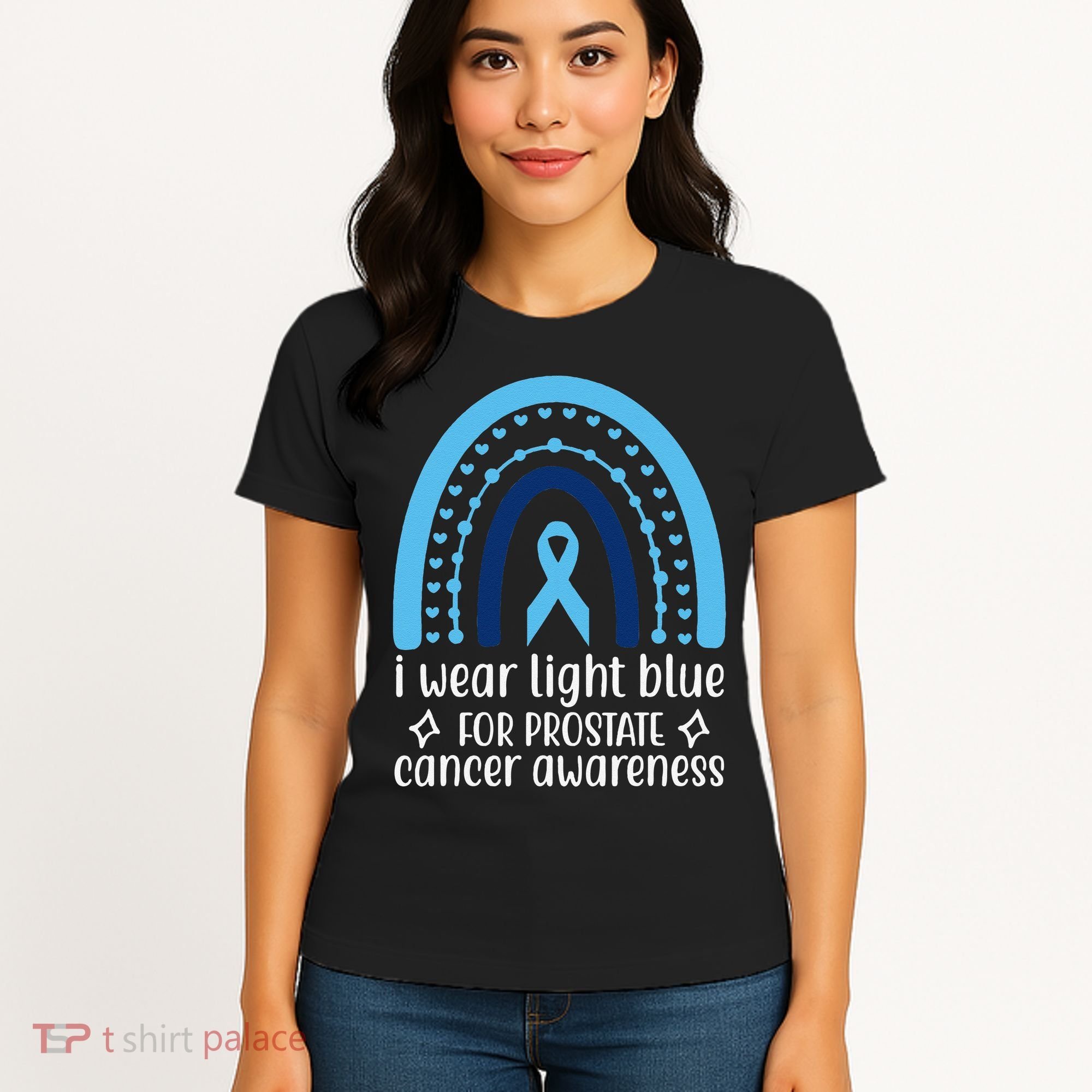 I Wear Light Blue For Prostate Cancer Awareness Women's T-Shirt