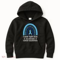 I Wear Light Blue For Prostate Cancer Awareness Kids Hoodie thumb 0
