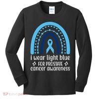 I Wear Light Blue For Prostate Cancer Awareness Kids Long Sleeve Shirt thumb 0