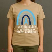 I Wear Light Blue For Prostate Cancer Awareness T-Shirt thumb 4