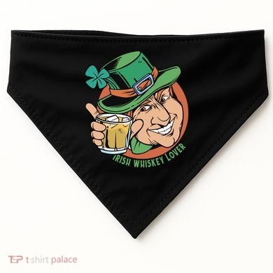 Irish Whiskey Lover St Patricks Day USA-Made Doggie Bandana