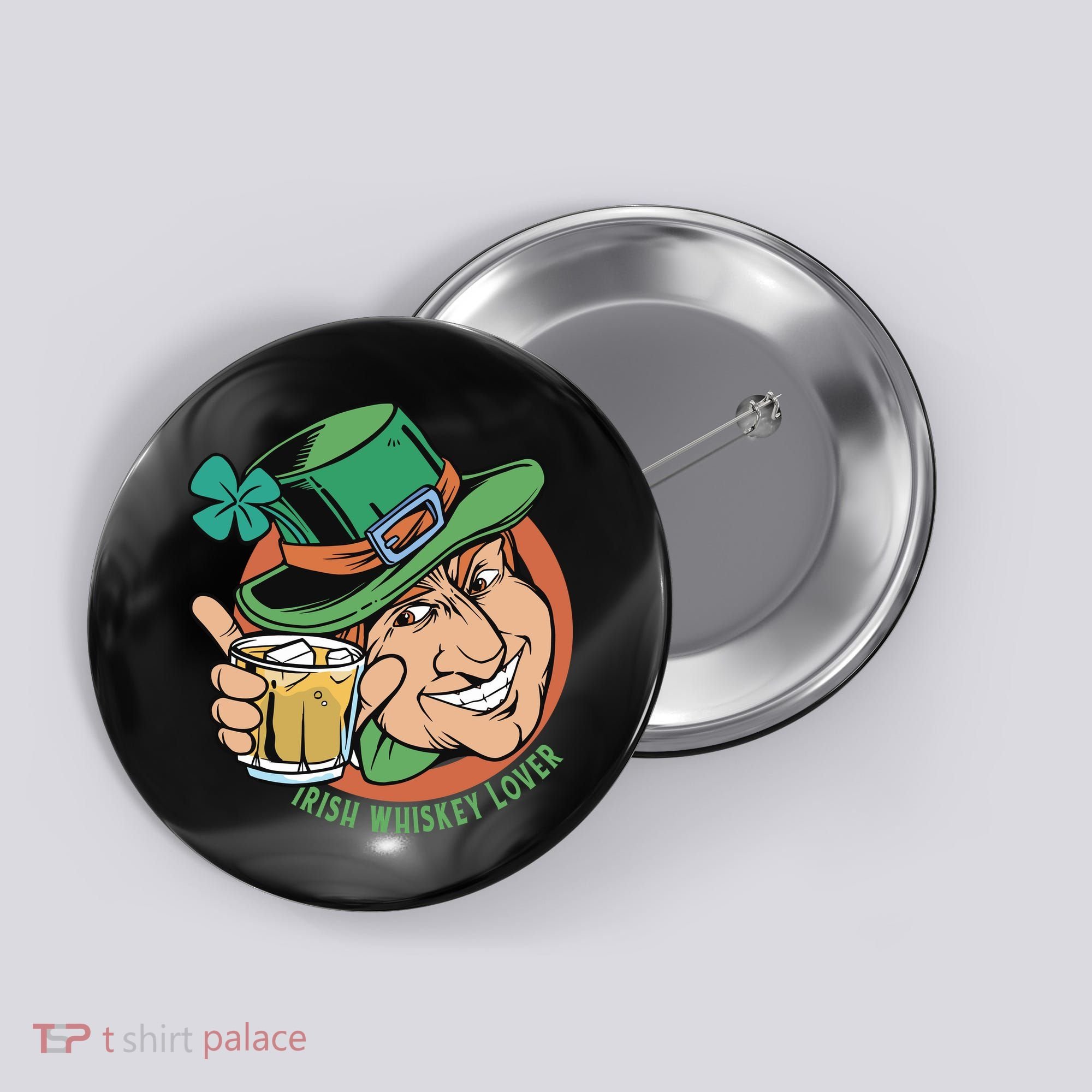 Irish Whiskey Lover St Patricks Day Button