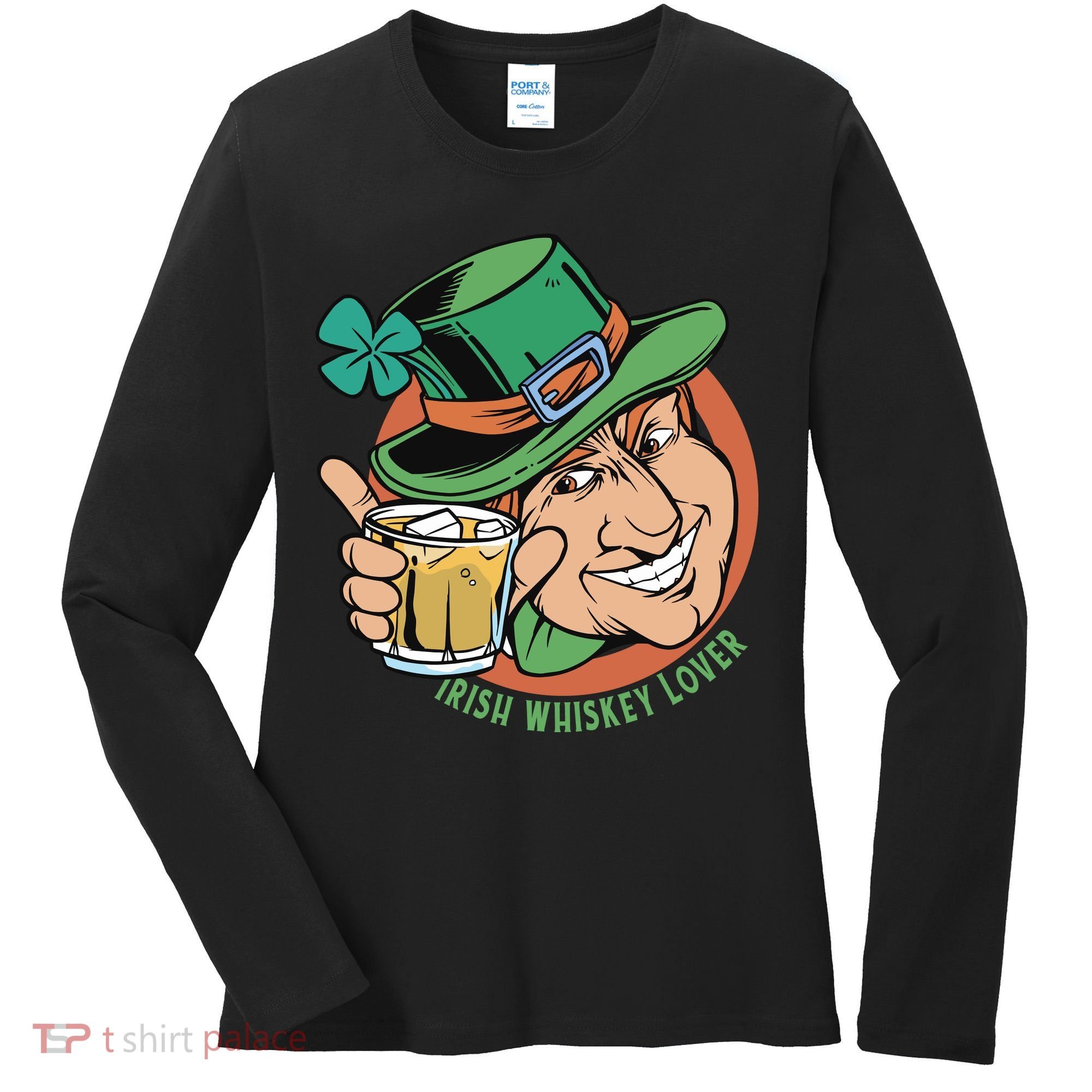 Irish Whiskey Lover St Patricks Day Women's Long Sleeve Shirt