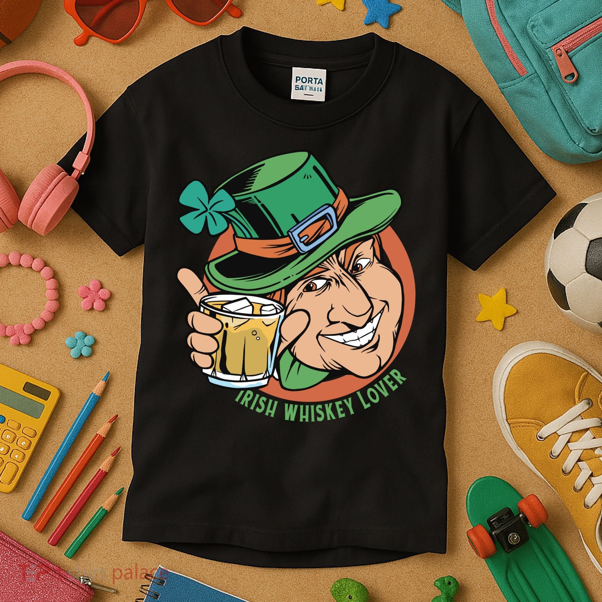Irish Whiskey Lover St Patricks Day Kids T-Shirt