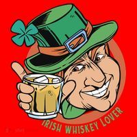 Irish Whiskey Lover St Patricks Day Santa Hat thumb 1