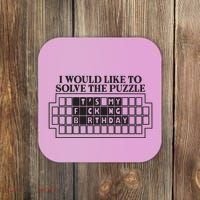 I Would Like To Solve The Puzzle Fuck The Patriarchy Coaster thumb 0