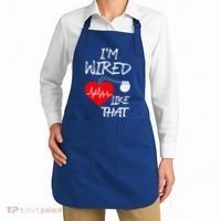 I'm Wired Like That Pacemaker Joke Heart Disease Awareness Funny Gift Apron thumb 2