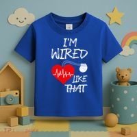 I'm Wired Like That Pacemaker Joke Heart Disease Awareness Funny Gift Toddler T-Shirt thumb 3