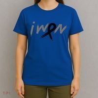 I Won Melanoma Skin Cancer Awareness Ribbon Support Gift T-Shirt thumb 4