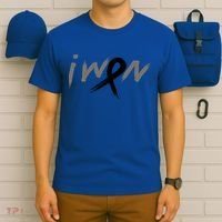 I Won Melanoma Skin Cancer Awareness Ribbon Support Gift T-Shirt thumb 6