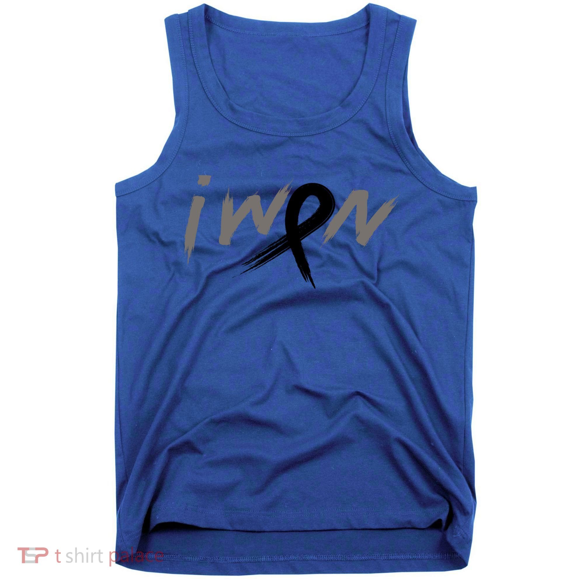 I Won Melanoma Skin Cancer Awareness Ribbon Support Gift Tank Top