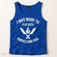I Was Made To Play With Knives And Fire Cool Culinary Chef Cute Gift Tank Top thumb 2