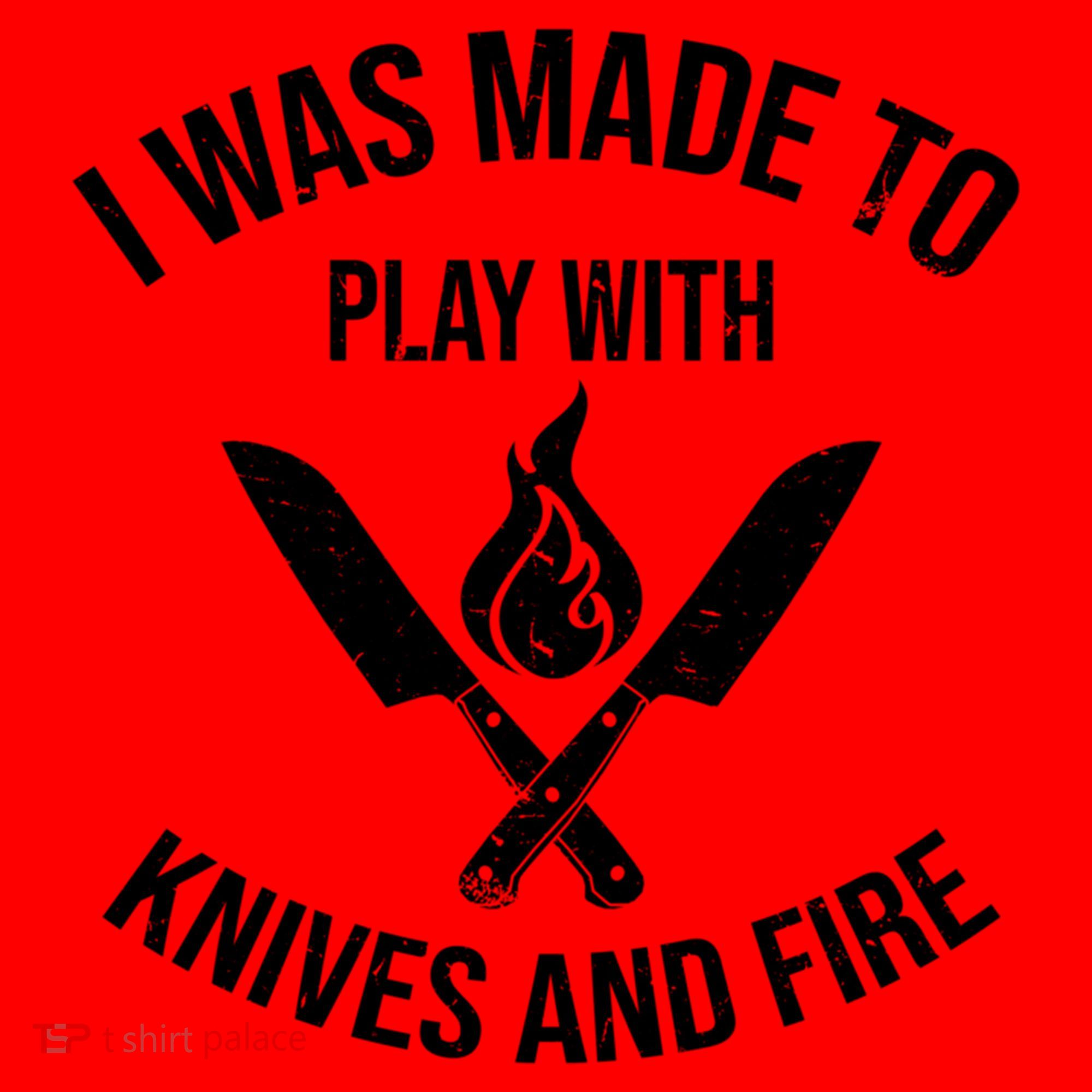 I Was Made To Play With Knives And Fire Cool Culinary Chef Cute Gift Santa Hat